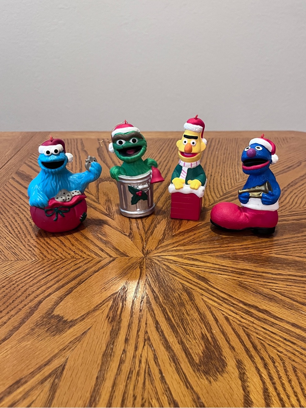 Vintage Sesame Street Muppets Jim Henson Christmas Ornaments Lot of 4